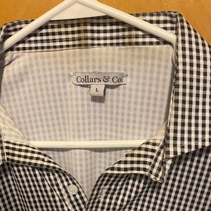 Collars & Co. Black and White Checkered Men's Shirt